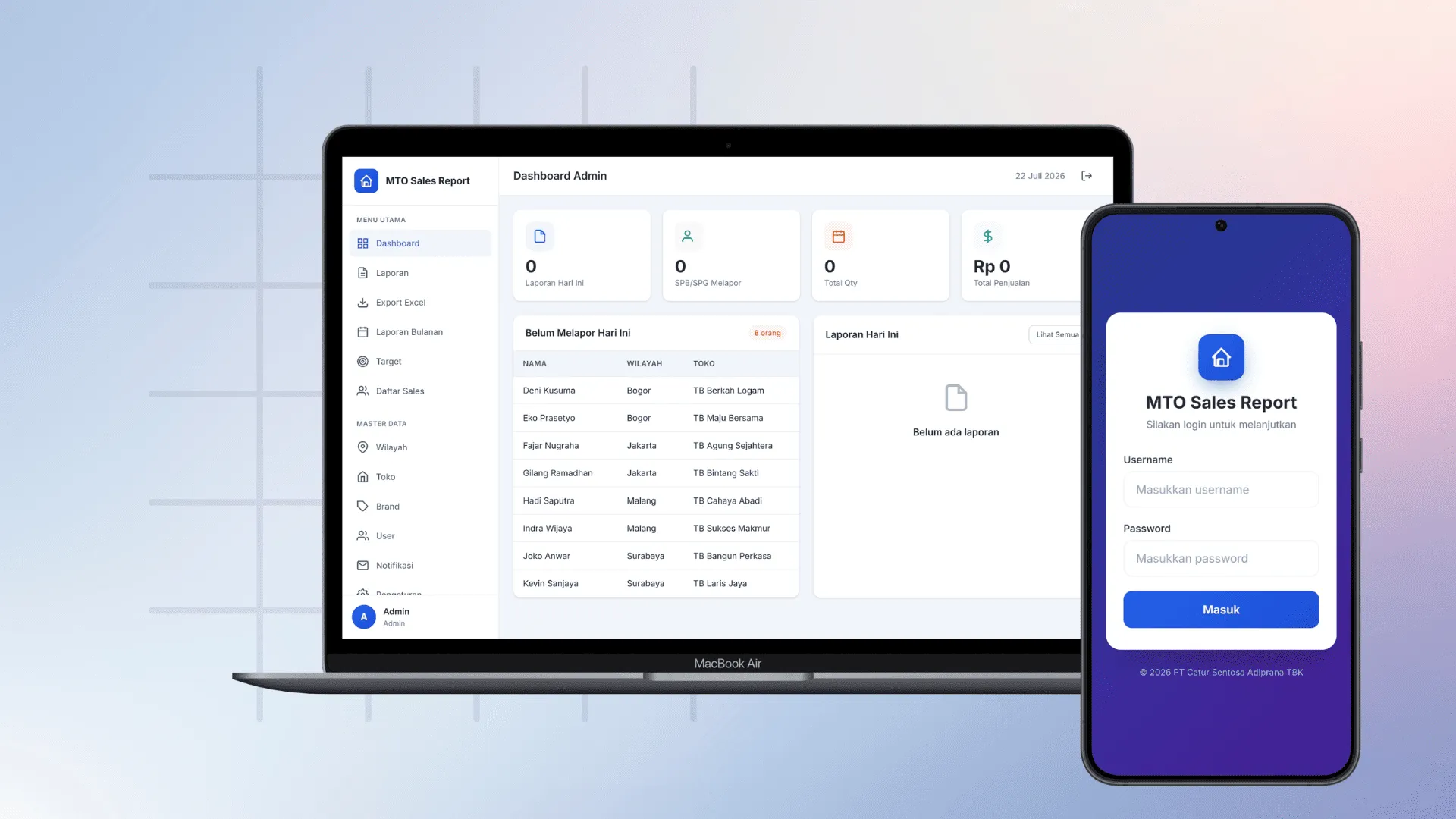 MTO Admin Dashboard